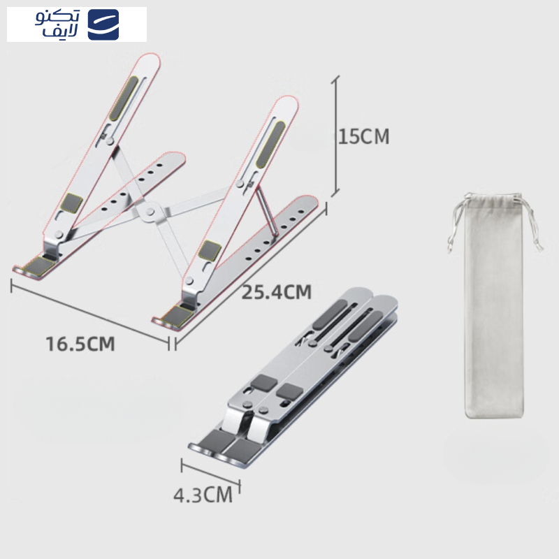 پایه نگهدارنده لپ تاپ مدل BZBC Portable Foldable Aluminium Laptop Stand