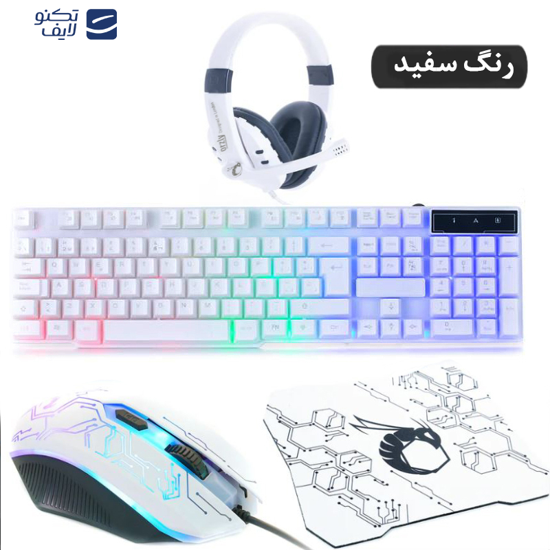 ست گیمینگ اورزلی مدل RX-25O-ESSENTIAL-PACK، سوییچ ممبران، Full-Size، نورپردازی LED RGB