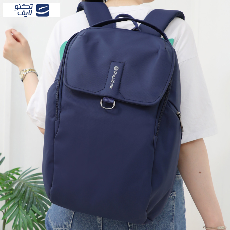 کوله پشتی لپ تاپ پرزیدنت مدل Zimmer مناسب برای لپ تاپ  15.6 اینچی