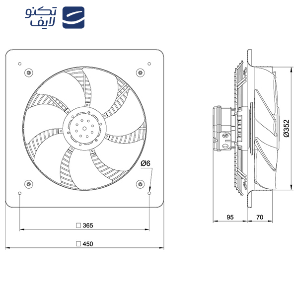 هواکش دمنده مدل VIE-35A4S