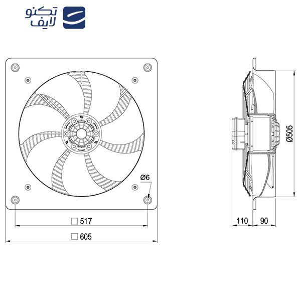 هواکش دمنده مدل VIE-50A4S