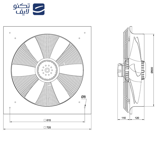 هواکش دمنده مدل VIE-60R4S