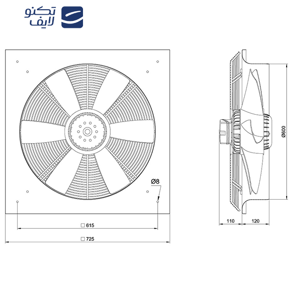 هواکش دمنده مدل VIE-60R4T