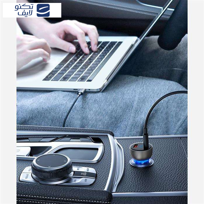 شارژر فندکی باسئوس مدل TZCCKX_0G به همراه کابل تبدیل USB-C