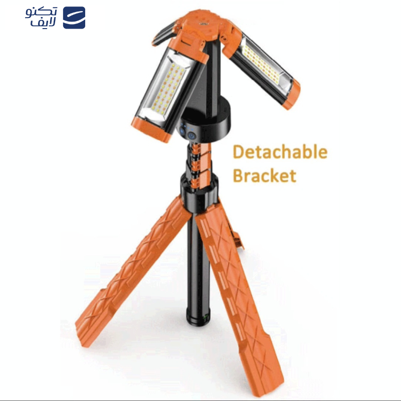 چراغ قوه مدل شارژی تاشو با نور مهتابی