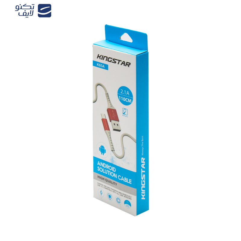 کابل تبدیل USB به microUSB کینگ استار مدل K65A طول 1.1 متر