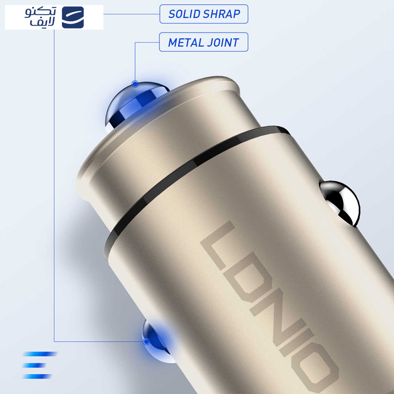 شارژر فندکی الدینیو مدل C506Q به همراه کابل تبدیل microUSB