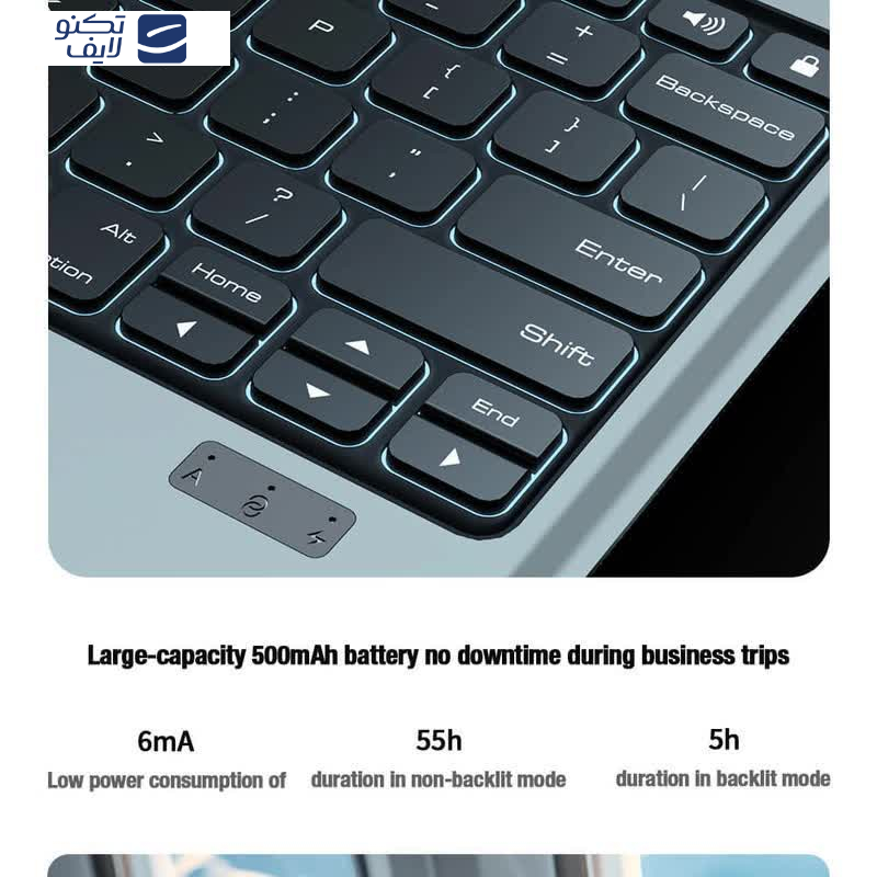 کیف کلاسوری کیبورد دار نیلکین مدل Bumper Go Keyboard مناسب برای تبلت اپل (2022 / 2021 / 2020) iPad Air13(2025) / iPad Air13(2024) /iPad 12.9