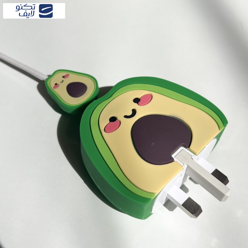 محافظ کابل و شارژر دیواری مدل آووکادو Avocado مجموعه 4 عددی