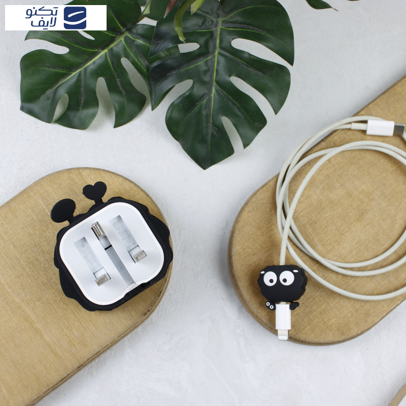 محافظ کابل مدل Silicon به همراه محافظ شارژ دیواری مجموعه 4 عددی