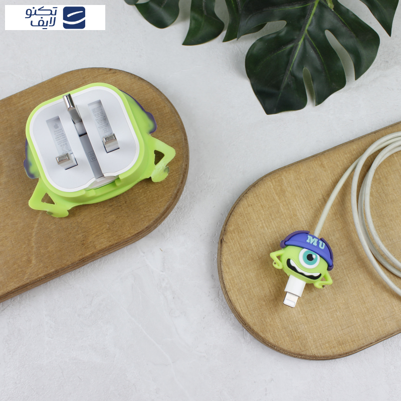 محافظ شارژر دیواری وال کیس طرح مایک کوچولو به همراه محافظ کابل