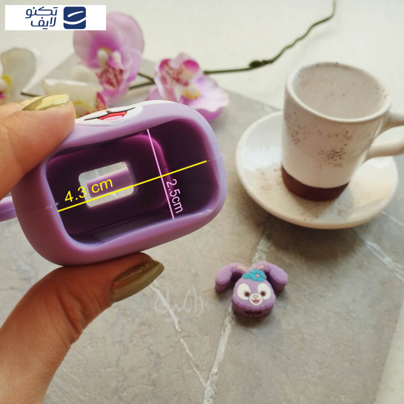 محافظ کابل طرح فانتزی خرگوش مدل Stella Lou به همراه محافظ شارژر دیواری مجموعه 4 عددی