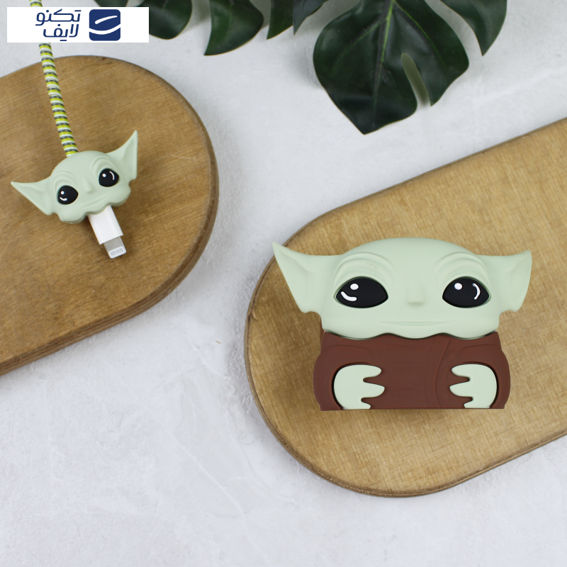 محافظ کابل و شارژر وال کیس طرح بیبی یودا مناسب برای شارژر 20W اپل