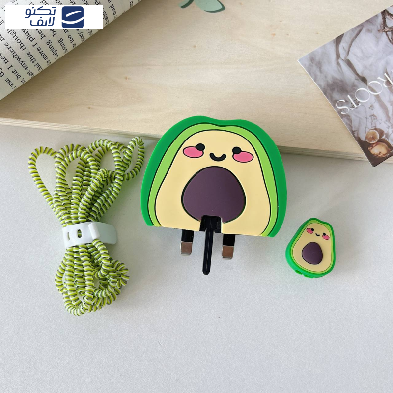 محافظ کابل وال کیس طرح اواکادو به همراه محافظ شارژر دیواری 25 وات سامسونگ مجموعه 4 عددی