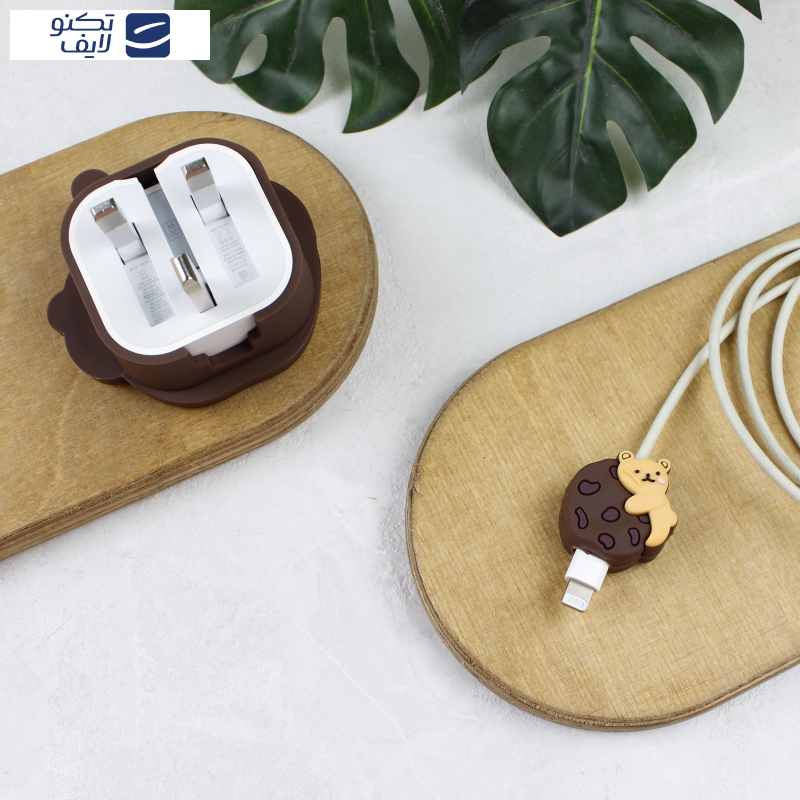 محافظ کابل و شارژر وال کیس طرح کوکی خرسی مناسب برای شارژر 20W اپل