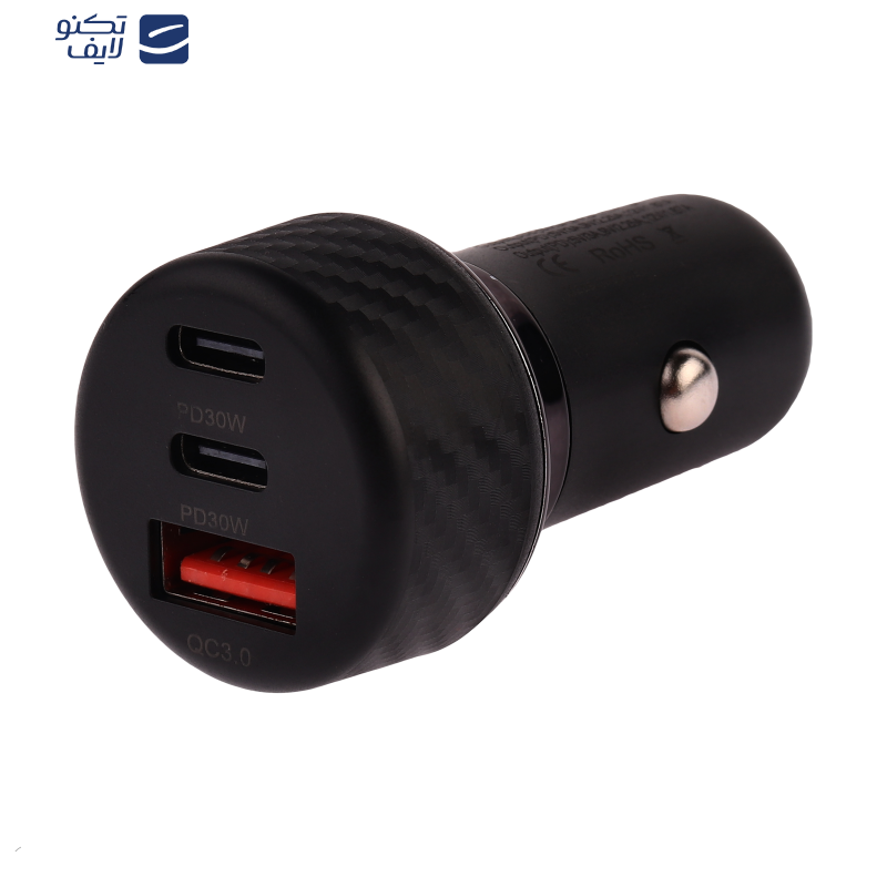 شارژر فندکی 60 وات سه پورت اکسیژن مدل AC-06