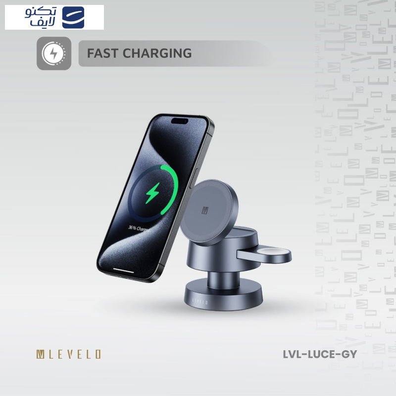 شارژر بی سیم لولو 15وات مدل Luce 4 In 1 