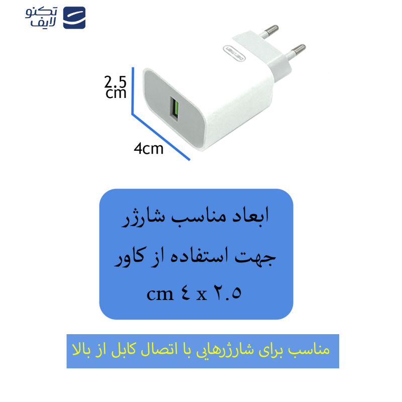 محافظ کابل مدل CO-Mici به همراه کاور شارژر دیواری