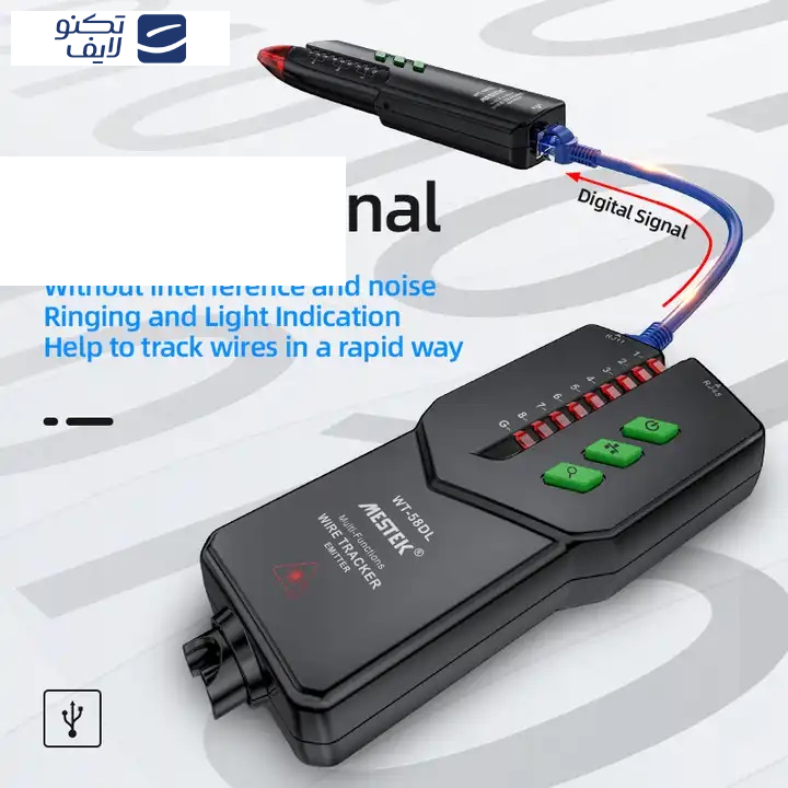 تستر کابل شبکه و ردیاب ولتاژ مستک مدل WT-58DL