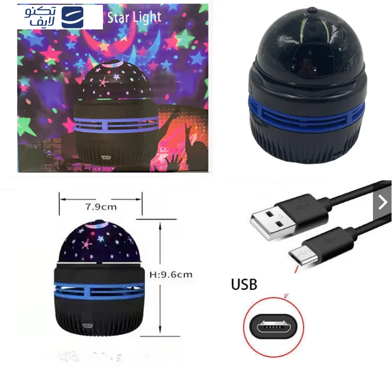 چراغ خواب اتاق کودک مدل LED MINI STAR LIGHT طرح کهکشانی
