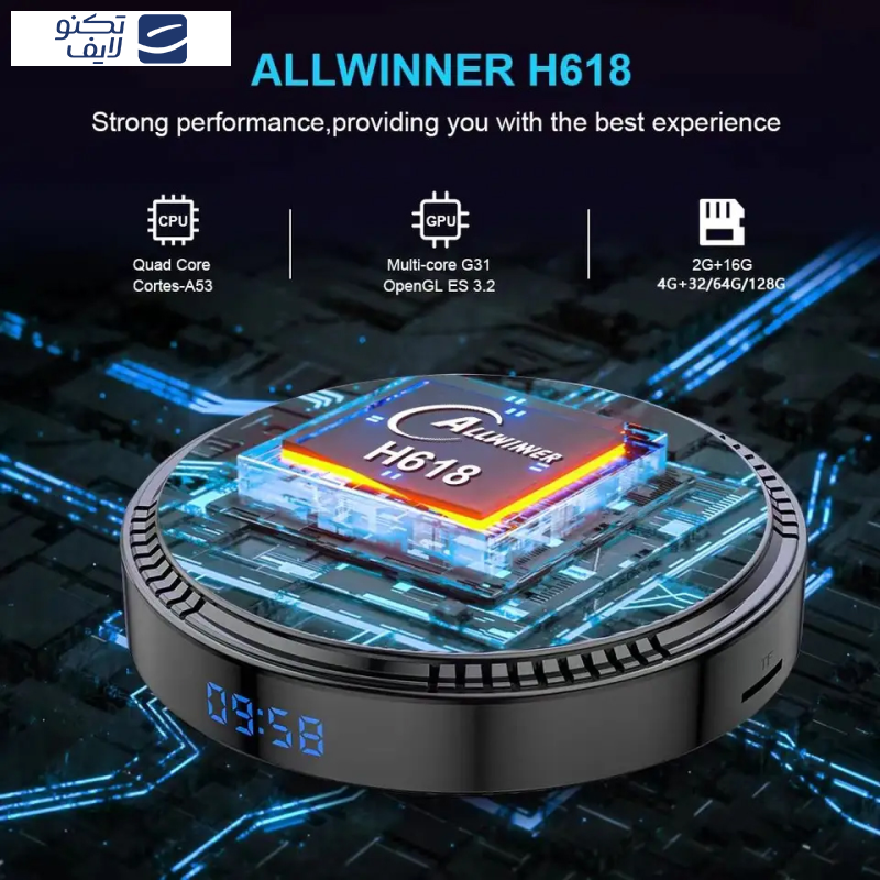 اندروید باکس اچکا 1 مدل RBOX H8 حافظه 128گیگ