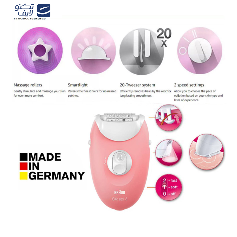 اپیلاتور براون مدل SE3-176 اپیلاتور براون مدل SE3-176