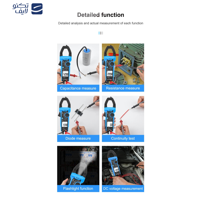 مولتی متر کلمپی دیجیتال مستک مدل CM86A