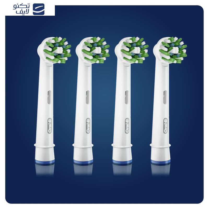 سری یدک مسواک برقی اورال-بی مدل Cross Action Clean Maximiser بسته 4 عددی
