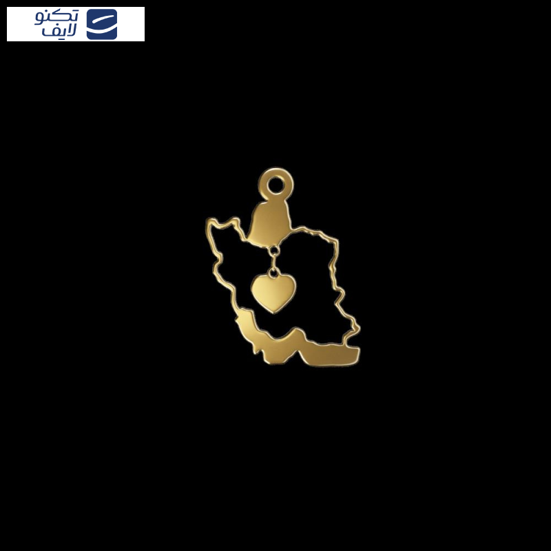 آویز گردنبند طلا 18 عیار زنانه مدوپد مدل  نقشه ایران و کد kc18706