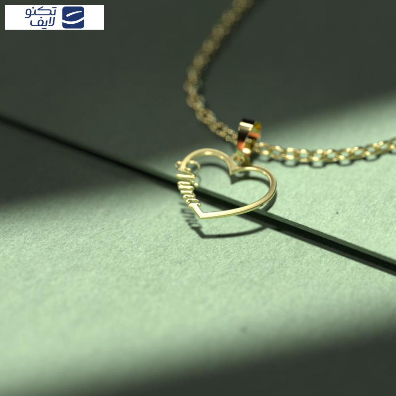 گردنبند طلا 18 عیار زنانه مدوپد مدل اسم نیما nima کد HE2-1-1203
