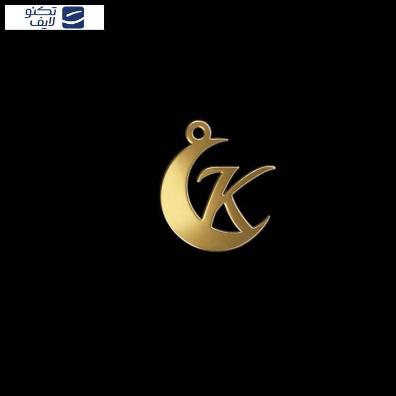 آویز گردنبند طلا 18 عیار زنانه مدوپد مدل K کد kc18989