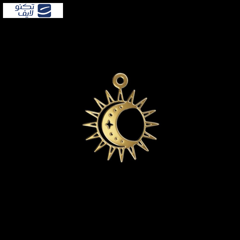 آویز گردنبند طلا 18 عیار زنانه مدوپد مدل  ماه و خورشید کد kc18507