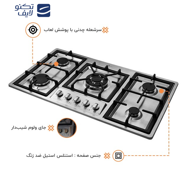 اجاق گاز صفحه ای اخوان مدل GI-135 NP