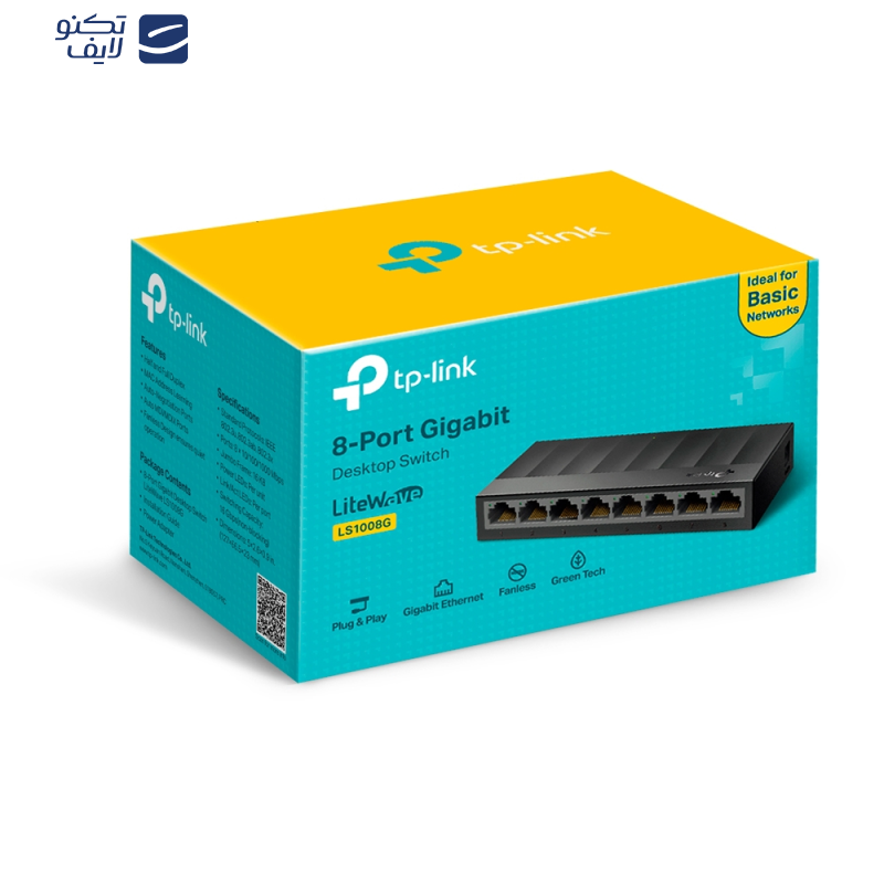 سوییچ 8 پورت گیگابیتی و دسکتاپ تی پی-لینک مدل LS1008G