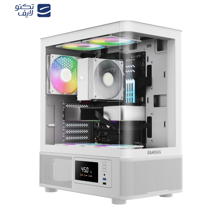 کیس کامپیوتر گیمینگ گیم دیاس مدل ATLAS E2 CG WH