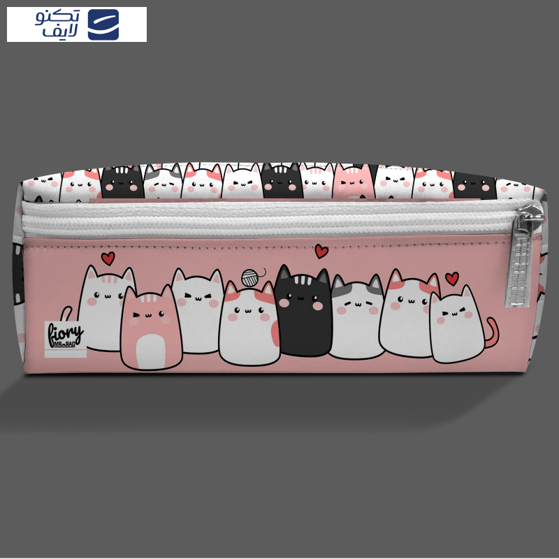 جامدادی مستر راد مدل سه زیپ طرح گربه فانتزی کد fiory 2515