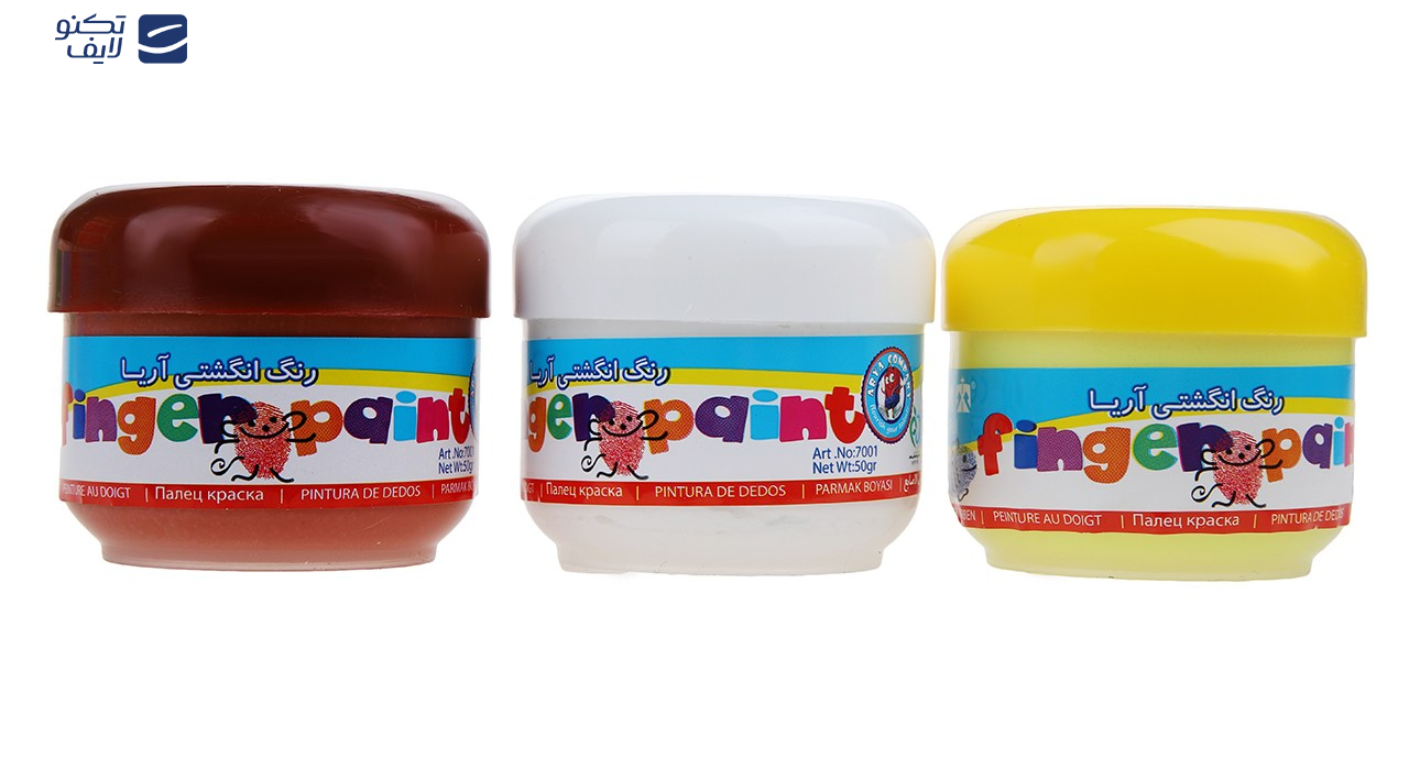 رنگ انگشتی 6 رنگ آریا مدل 7003- حجم 300 میلی لیتر