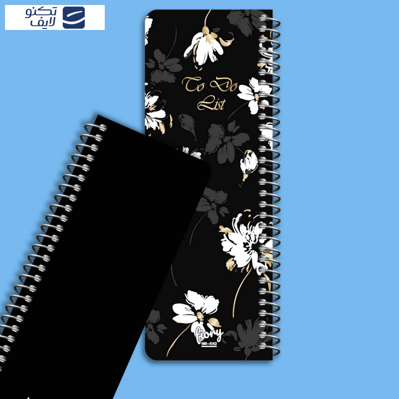 دفترچه یادداشت مستر راد مدل to do list طرح گل آرزوها کد fiory 1825 