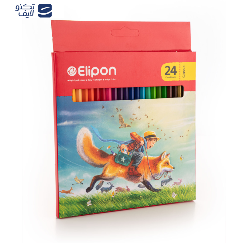مداد رنگی 24 رنگ الیپون کد 8125110