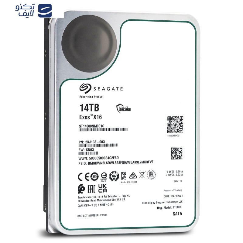 هارد دیسک اینترنال سیگیت مدل Exos ST14000NM001G ظرفیت 14 ترابایت