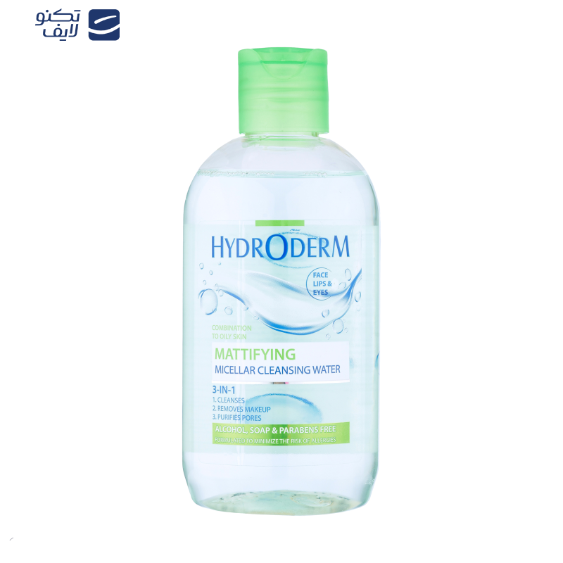 محلول پاک کننده آرایش صورت هیدرودرم مدل برگ مناسب پوست های حساس حجم 250 میلی لیتر