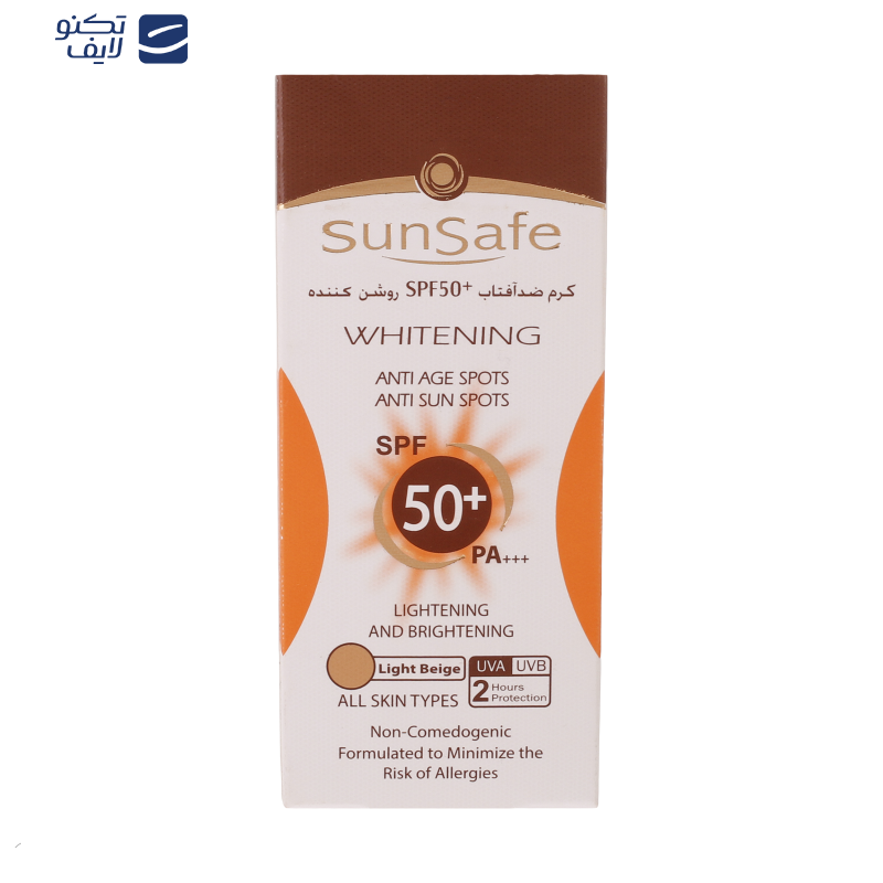 کرم ضد آفتاب رنگی سان سیف SPF 50 مدل 002 ‌مناسب برای انواع پوست‌ حجم 50 میلی لیتر