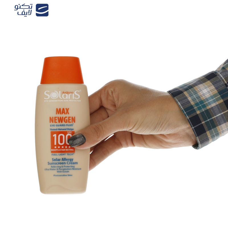 کرم ضدآفتاب رنگی آردن سولاریس SPF100 مدل Max Newgen، مناسب پوست‌های حساس، حجم 100 میلی‌لیتر