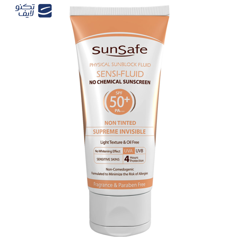 کرم ضدآفتاب سان‌سیف مدل سنسی فلوئید +SPF50، حجم 50 میلی‌لیتر