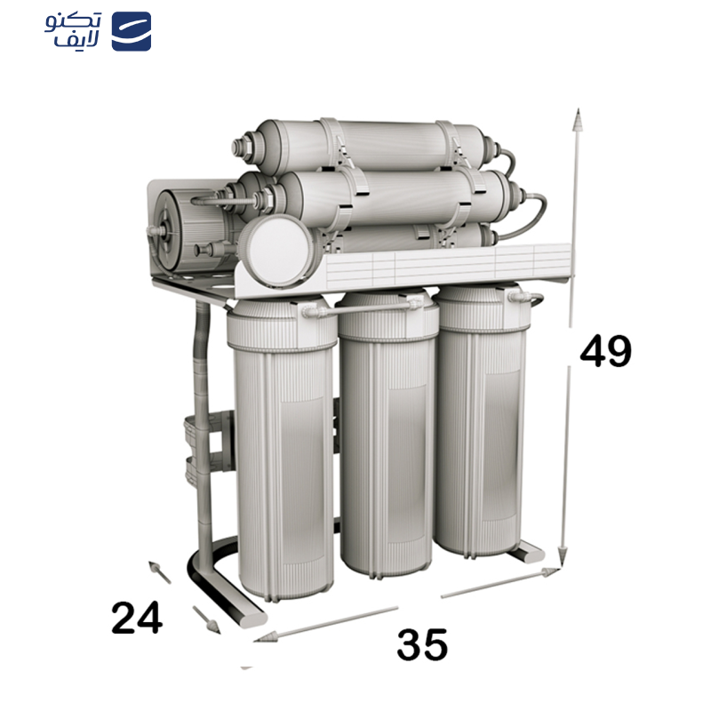 دستگاه تصفیه کننده آب اس اس وی مدل SuperTec 2W X800 به همراه شیر دستگاه تصفیه آب