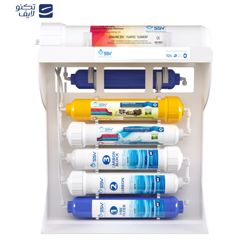 دستگاه تصفیه کننده آب اس اس وی مدل StarLine 2W X1000 4F به همراه فیلتر دستگاه تصفیه آب بسته 4 عددی و شیر آب