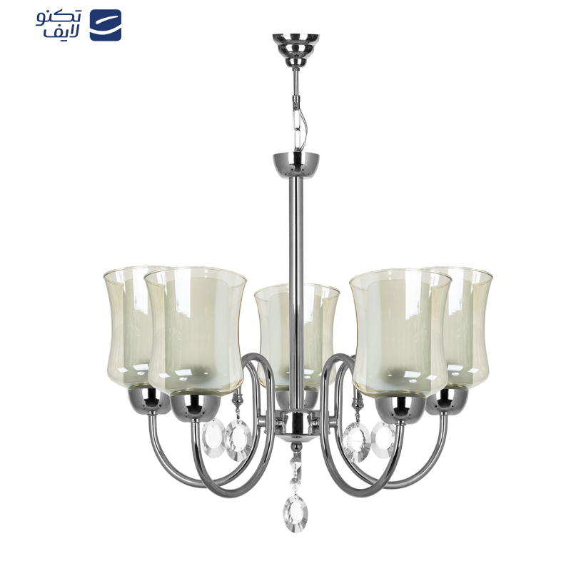 لوستر آویز پنج شعله چشمه نور کد A811/5-O