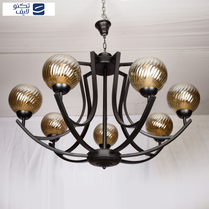 لوستر 7 شعله چشمه نور کد 2618/7BK