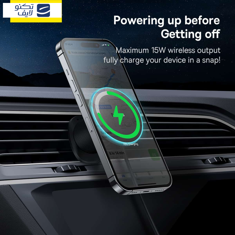 پایه نگهدارنده و شارژر بی سیم گوشی موبایل بیسوس مدل CW01 Magnetic Wireless