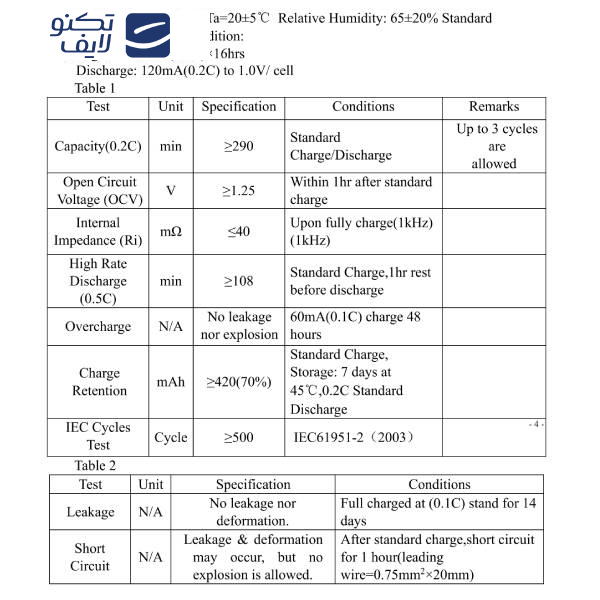 باتری نیم قلمی قابل شارژ سولونیکس مدل Ni-MH 600mAh FLAT مجموعه 2 عددی
